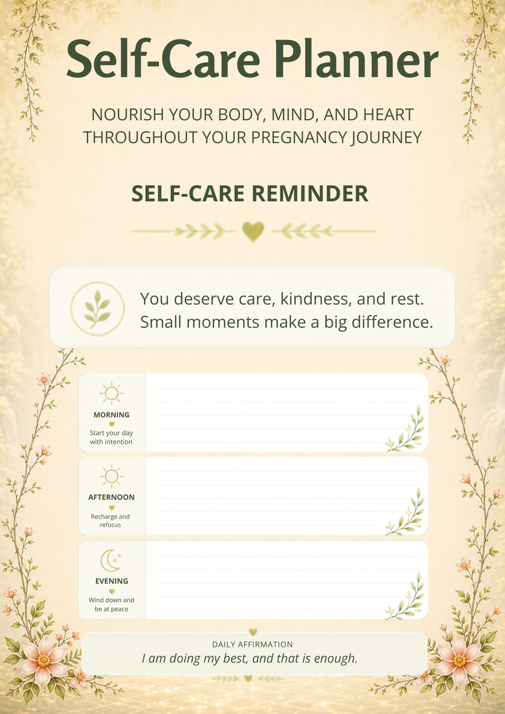 Rooted: A Grounded Wellness Guide for Pregnancy | Printable Pregnancy Wellness Workbook | Prenatal Self-Care Planner | Expecting Mom Gift | Holistic Pregnancy Journal | Digital Download PDF