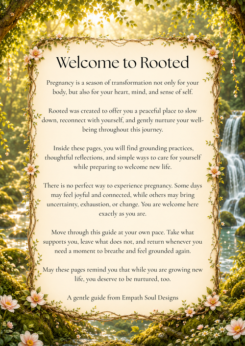 Rooted: A Grounded Wellness Guide for Pregnancy | Printable Pregnancy Wellness Workbook | Prenatal Self-Care Planner | Expecting Mom Gift | Holistic Pregnancy Journal | Digital Download PDF
