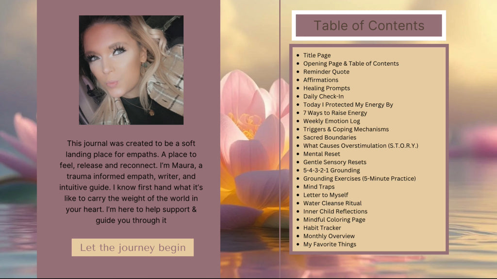 Empath Soul Healing Journal — Digital Workbook for Sensitive Souls