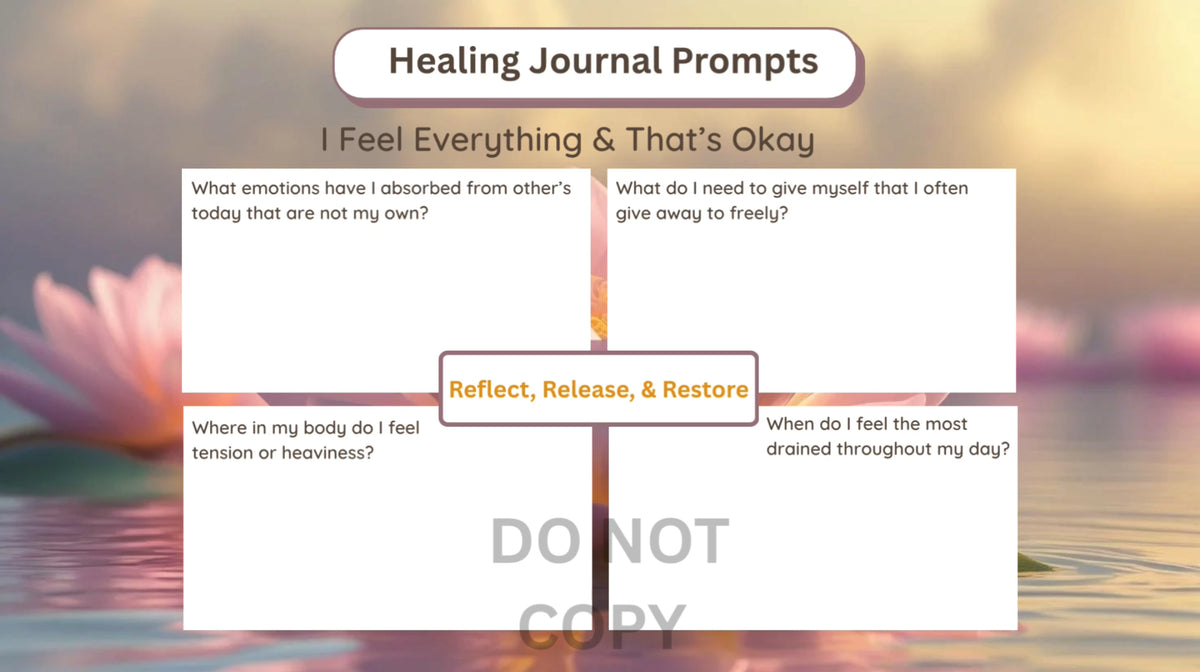 Empath Soul Healing Journal — Digital Workbook for Sensitive Souls