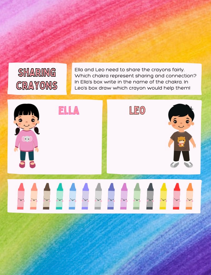 Kids Chakra Activities Bundle: SEL Mindfulness Worksheets (PDF Download) Ages 4-8